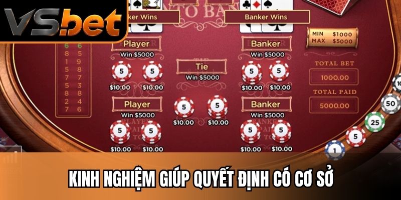 Kinh nghiệm giúp quyết định có cơ sở